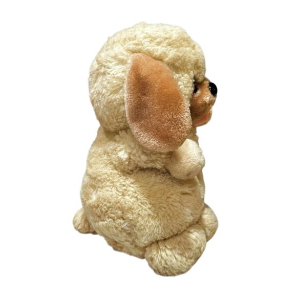 Vintage Applause Little Beggar Dog Plush 1980s Tan Puppy Stuffed Animal NO BIB - Picture 3 of 10